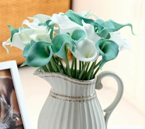 Искусственные цветы из ПУ на ощупь 12 шт./лот мини Калла искусственные для