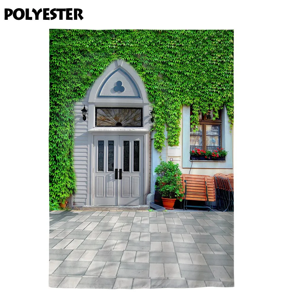 Фотофон Funnytree с декором для сада кирпичная трава стена окно пейзаж Фотофон|Фон