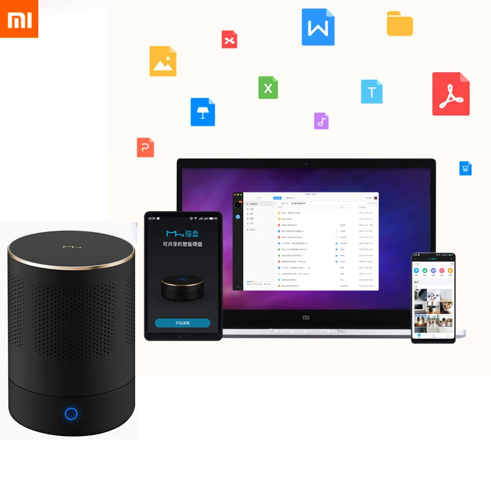 Xiaomi CatDrive Plus умный жесткий диск 512MB DDR3L для обмена сменными файлами изображения Макс 12 ТБ без жесткого диска Прямая поставка