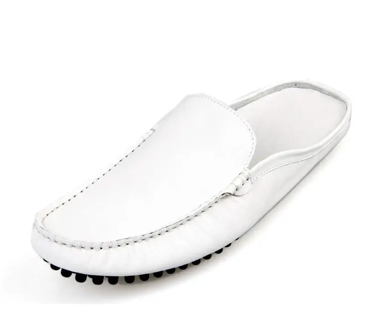 Genuine Leather Men's Moccasin Gommino Driving Smart Casual Shoes Flats Soft Sole Summer Slip-On Scuffs Loafers Slipper | Обувь