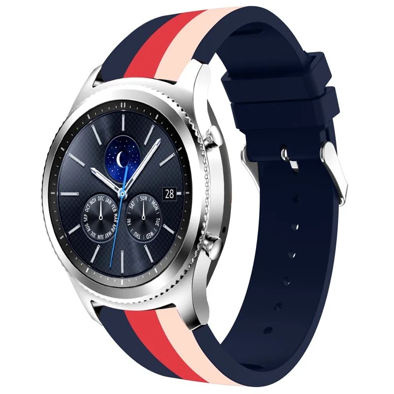 Colorful Спортивный ремешок 22 мм 20 мм для samsung gear S2 S3 Frontier Classic huami Amazfit bip ремешки huawei GT 2 galaxy watch active 42 мм 46 мм - Цвет ремешка: Colorful