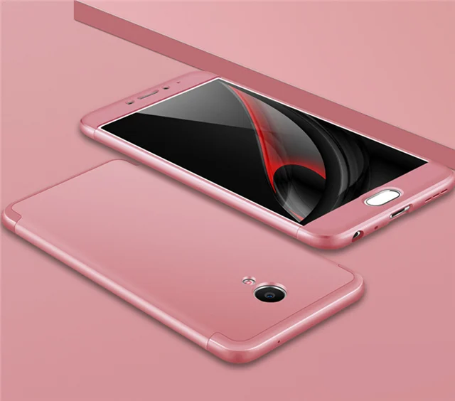 Противоударный защитный 360 удобный чехол для Meizu M3 M5 M6 Note модный жесткий силиконовый защитный чехол для телефона на M6S S6 E2 задняя крышка - Цвет: Rose Gold