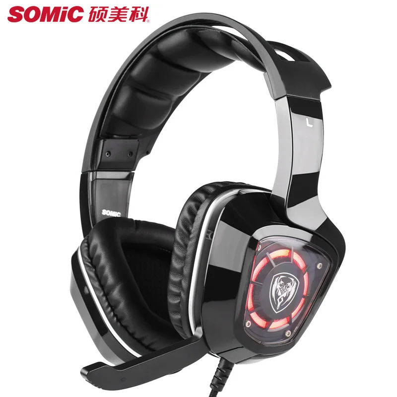 SOMiC G910i игровые гарнитуры Шлем USB 7 1 виртуальный объемный звук стерео наушники с