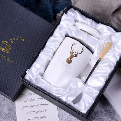 Gift box OUSSIRRO 400 мл набор керамических чашек фарфоровая Созвездие тема Счастливого Рождества кружка Рождественский подарок для друзей - Цвет: Gift box