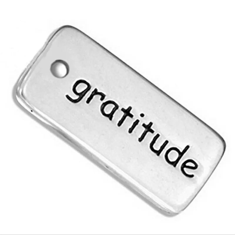 Отделка антикварный Сплав Прямоугольный ручной штамп благодарность слова