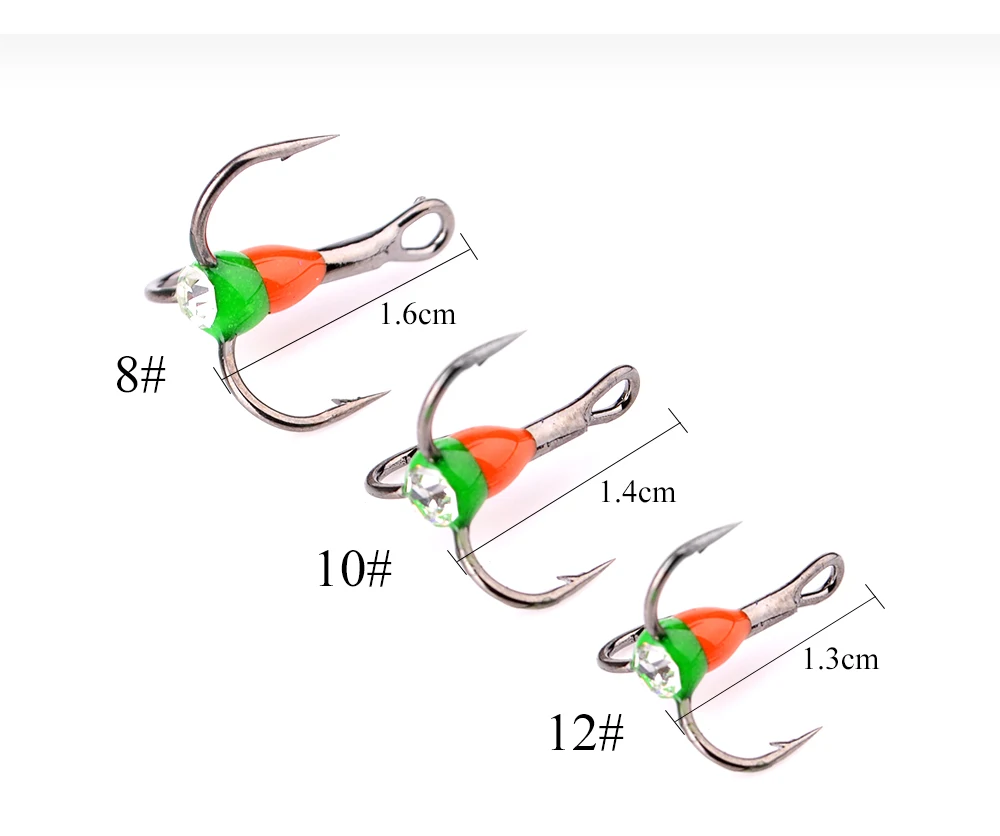 FISH KING зимняя ледяная Рыбалка три якорных крючка приманка мини-металлическая 5 шт.