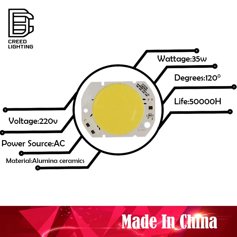 COB светодиодный светильник чип AC 220V холодный белый не нужен драйвер Светодиодный