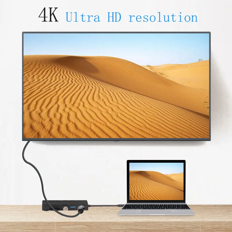 Док станция с разъемом типа C HDMI RJ45 USB концентратор питания для ноутбука Macbook Pro HP