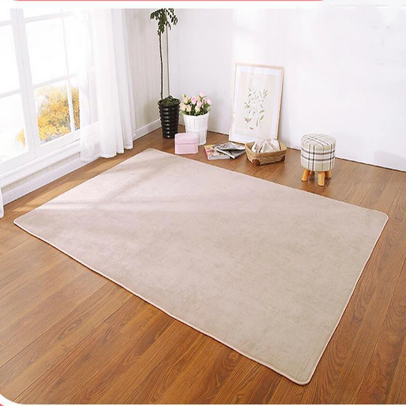 

Customie Solid Carpet New Living Room Sofa Area Mats Soft Rugs Non-slip Coral Velvet Carpet Home Decoration Long Big tapetes