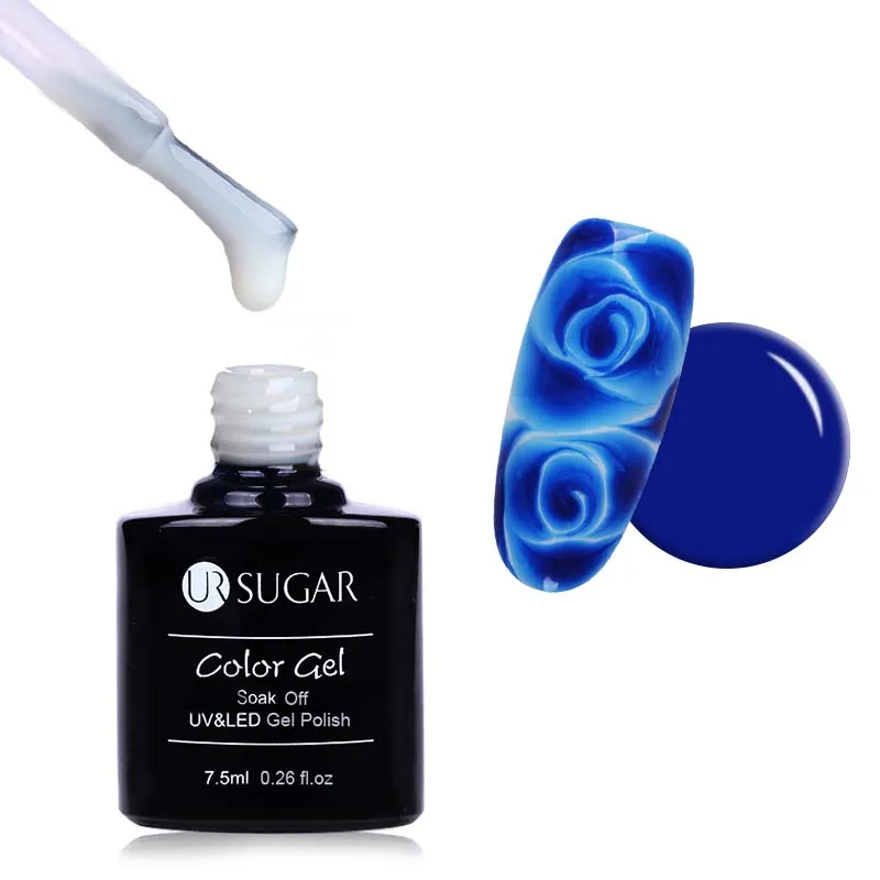 6 Ur Sugar 2 шт цветной лак для ногтей Halo Dye гель для дизайна ногтей цветной гель для ногтей УФ замачиваемый цветок Роза Цветущий лак для ногтей гель - Цвет: 6