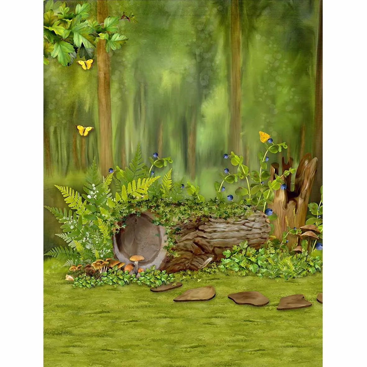 Funnytree backgrounds for photography studio spring forest plant butterfly bokeh wood professional backdrop photobooth printed |