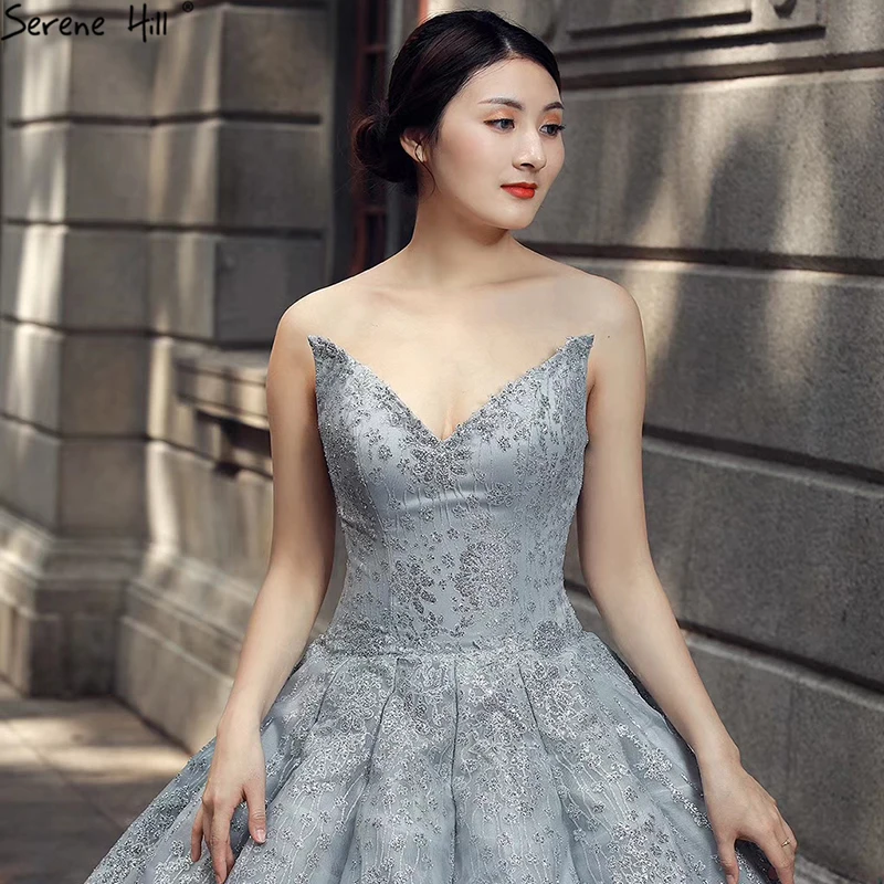 Новейшее серое сексуальное свадебное платье с открытыми плечами 2021 модное