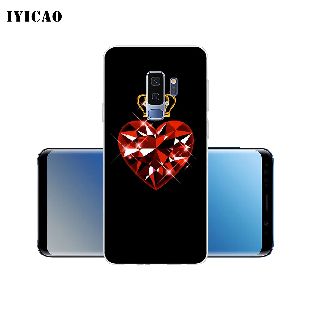 IYICAO King Queen Crown Мягкий силиконовый чехол для телефона Samsung Galaxy S10e S10 S9 S8 Plus S7 Edge TPU