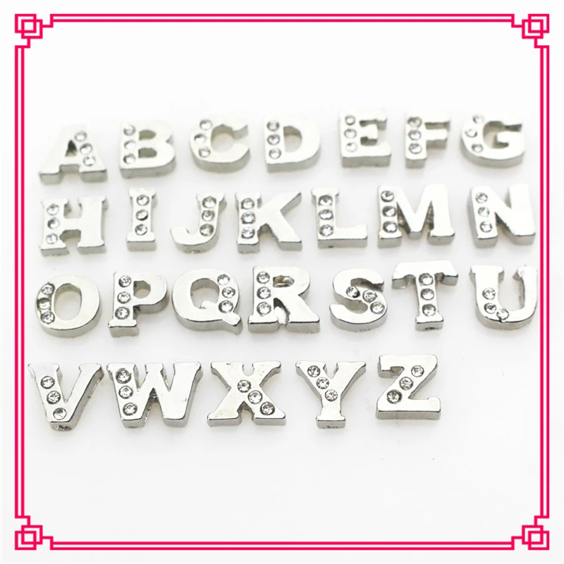 Лидер продаж 260 шт. золотой Хрустальный алфавит искусственные буквы плавающие