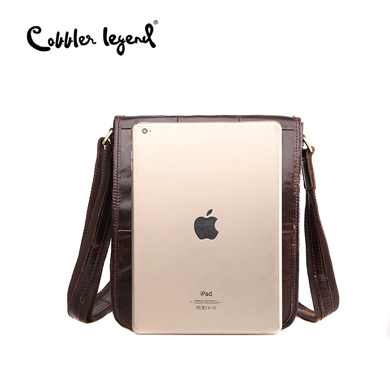 Cobbler Legend натуральная кожа сумка через плечо сумка-мессенджер Ipad мужская стильная