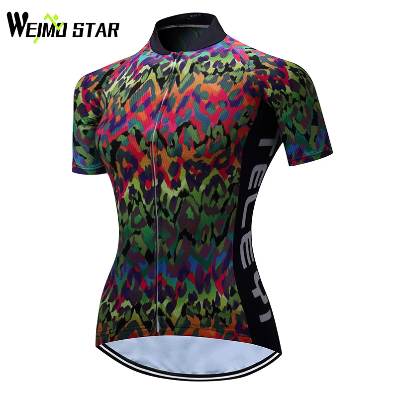 

Weimostar Summer New Women Cycling Jersey Bicycle Short Sleeve Bike T-Shirt Outdoor Cycling Clothing Size S-3XL