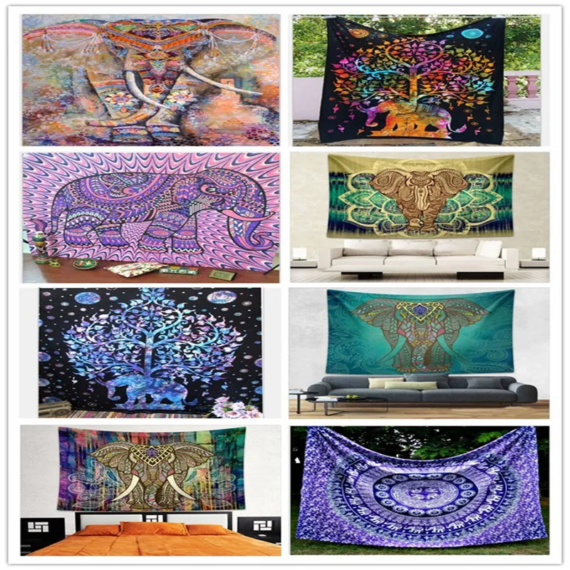 Кактус декоративные гобелены Висячие настенные Мандала богемный гобелен пейзаж