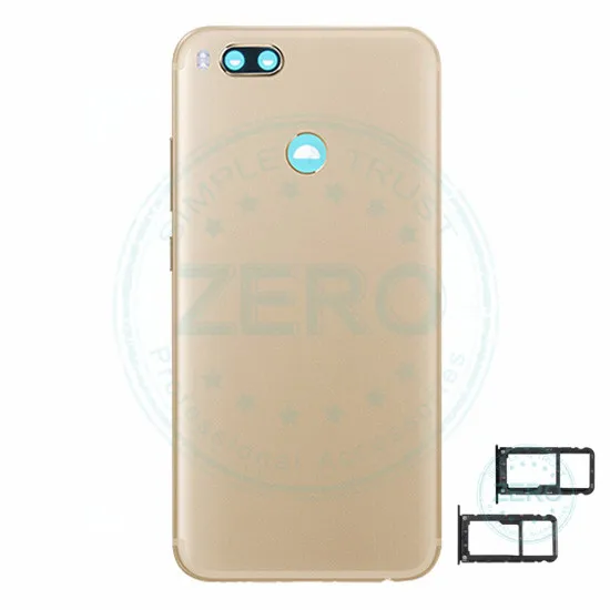 Gold Для Xiaomi Mi A1 задняя батарея корпус металлическая крышка+ держатель для карт для Xiaomi Mi 5X A1 задняя крышка Запасные части - Цвет: Gold