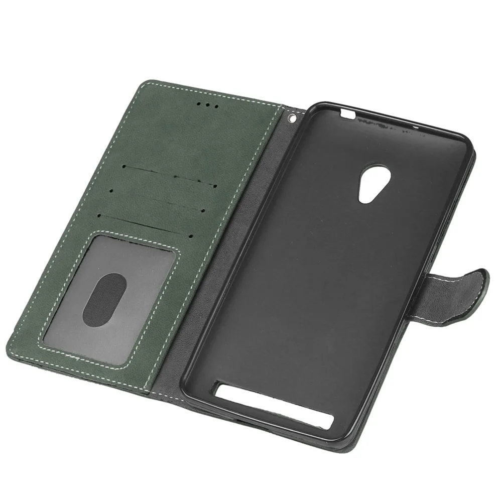 Luxury Multifunction 3 Card Slot Case For Asus ZenFone 2 Laser ZE500KL ZE550KL ZE601KL Matte Wallet 5 6 | Мобильные телефоны и