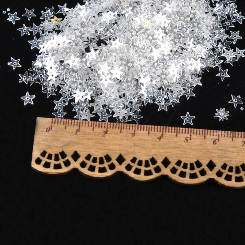 23 г(около 4000 шт) белая звезда кристалл форма Блестки для DIY одежды Декор Блестки аксессуары пошива одежды ремесло 3 мм C1879