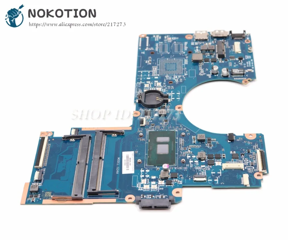 Billig NOKOTION 856224-601 856224-001 DAG34AMB6D0 HAUPTPLATINE Für HP Pavilion 15-AU Laptop Motherboard 15,6 Zoll SR2EY I5-6200U UMA MB