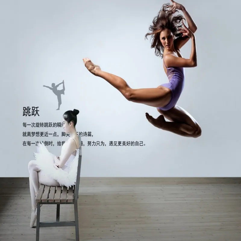 Dropship Colomac White Wallpaper Modern Minimalist Dance Studio Ballet Yoga Hall 3d Wall Murals Papel Mural | Обустройство дома
