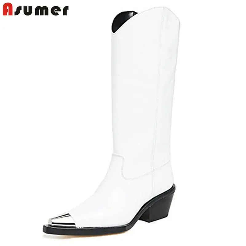 ASUMER/новые женские ботинки размера плюс 34-43 2020 г. Осенне-зимние с острым