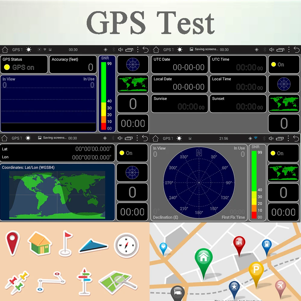 Автомобильный GPS навигатор 2 Din Android онлайн Автономная карта автомобильное