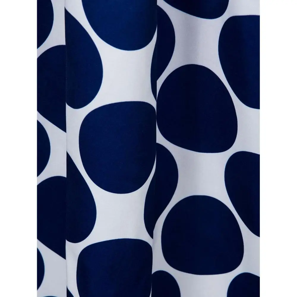 Новые 2016 Юбки Женская Мода Горошек Печати Карманы Длинные Синий Для Дамы Midi Юбка |