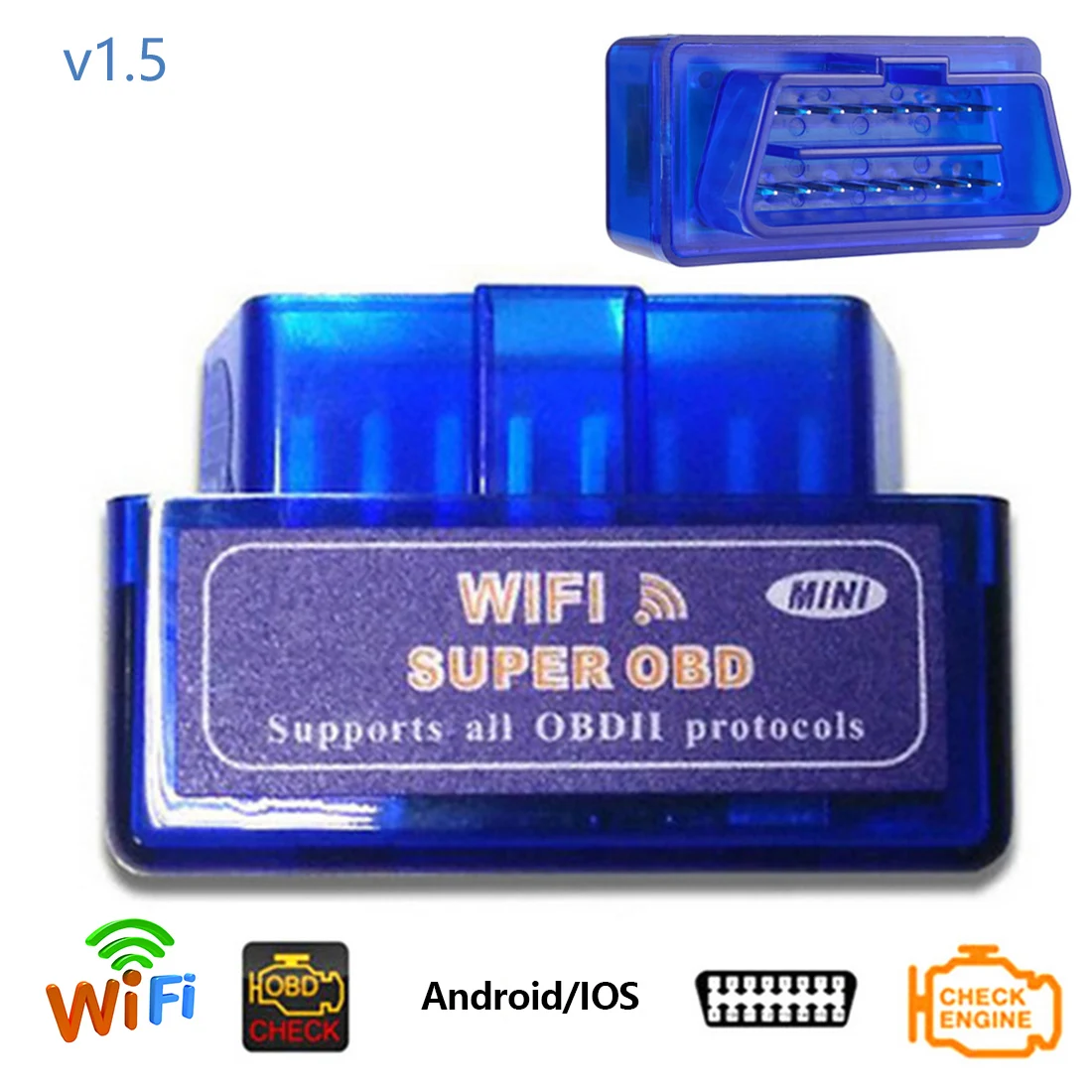 Dewtreetali WiFi версия 1 5 Elm327 Мини OBDII считыватель кодов с чипом PIC18F25K80 OBD 2 ELM 327 Wifi