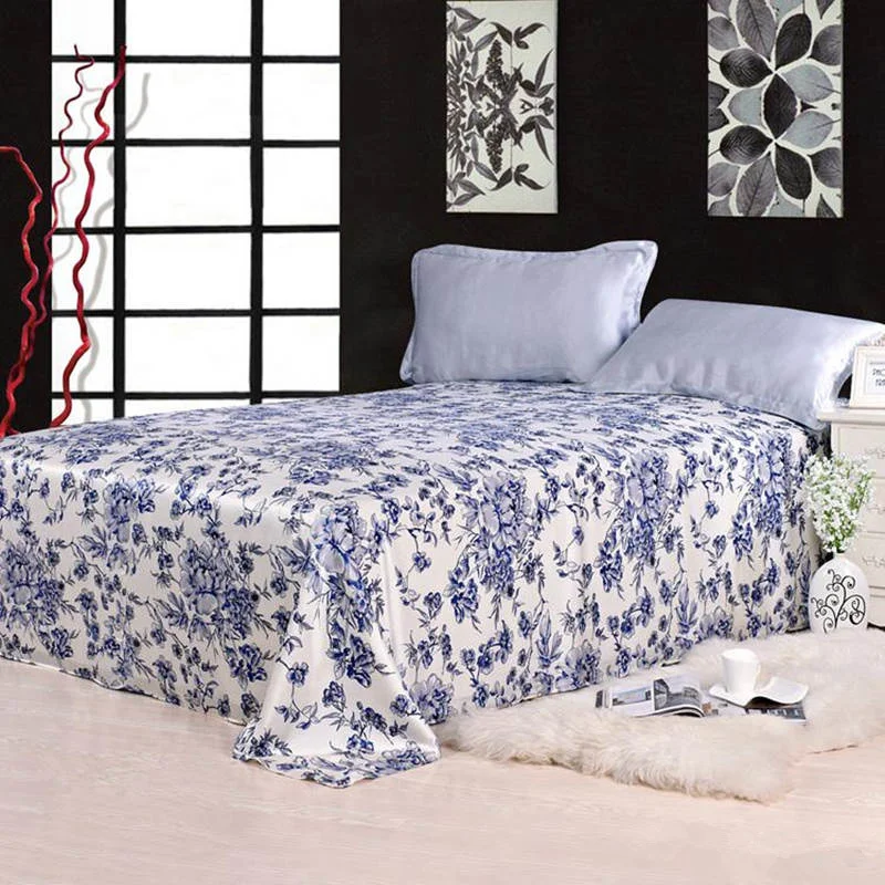 Шелковый Плоский лист 1 шт. 100% шелк тутового шелкопряда Цветочный многоцветный