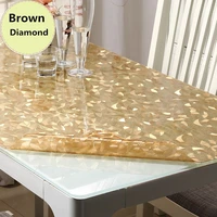 pvc tablecloth coffee mats waterproof oilproof tablecloth soft material glass table cover heat resistant table mat table pad