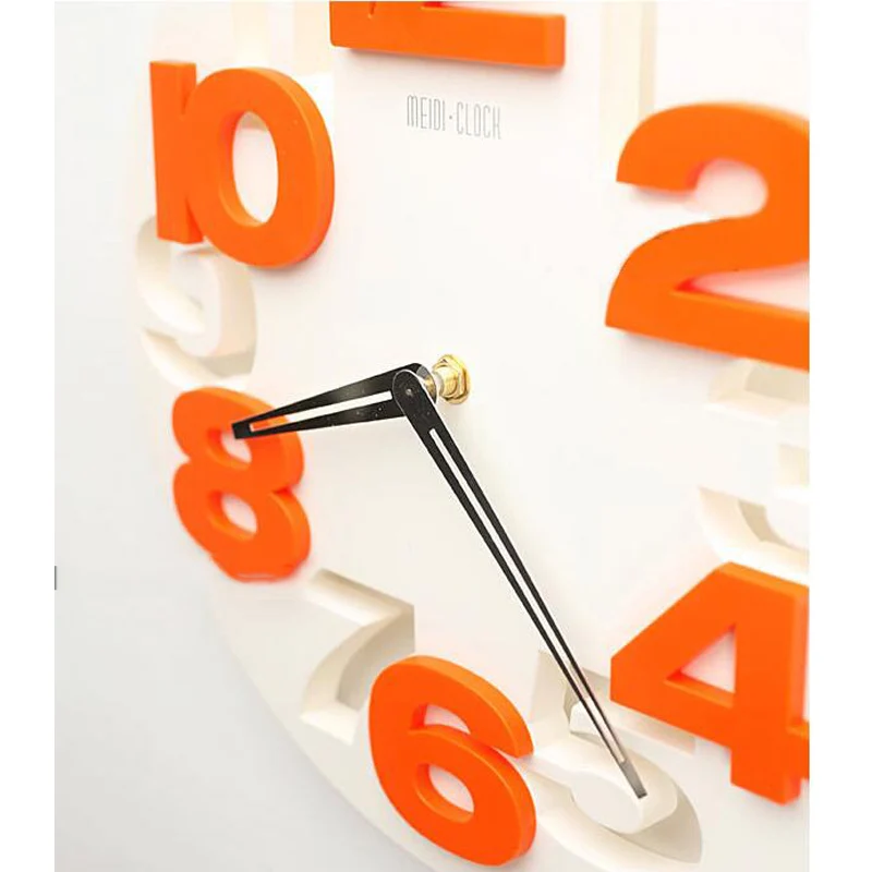 Настенные часы большие цифровые 3d современные ажурные бесшумные креативный