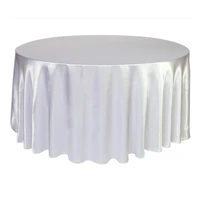 10pcs new round satin tablecloth 275cm table cover polyester table cloth oilproof wedding party restaurant banquet home