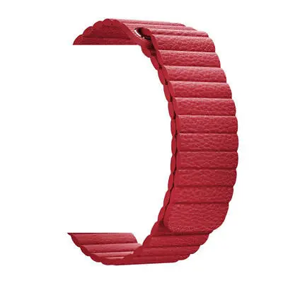 Red Магнитный натуральная кожа петля ремешок для apple watch, 38, 42 мм, версия& для apple watch 4 44/40 мм браслет для наручных часов iwatch серии 3/2/1 - Цвет ремешка: Red