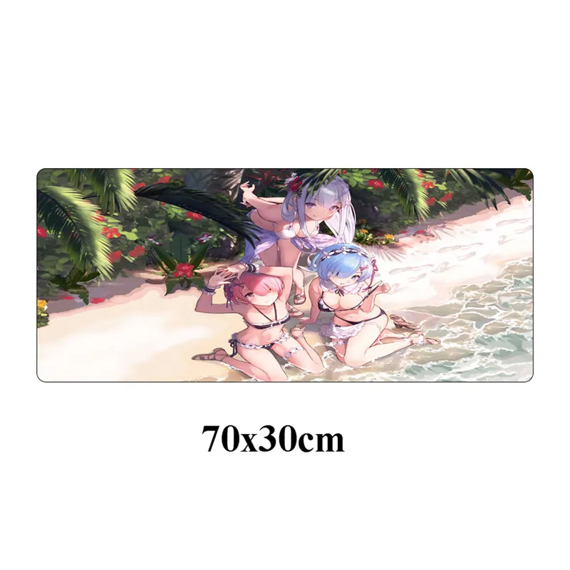 NO.7 Большой коврик для мыши 70x30 см с японским аниме Rem, Сексуальный игровой коврик для мыши для девушек, геймерский коврик для клавиатуры Otaku, прочный коврик для ноутбука, компьютерного стола - Цвет: NO.7