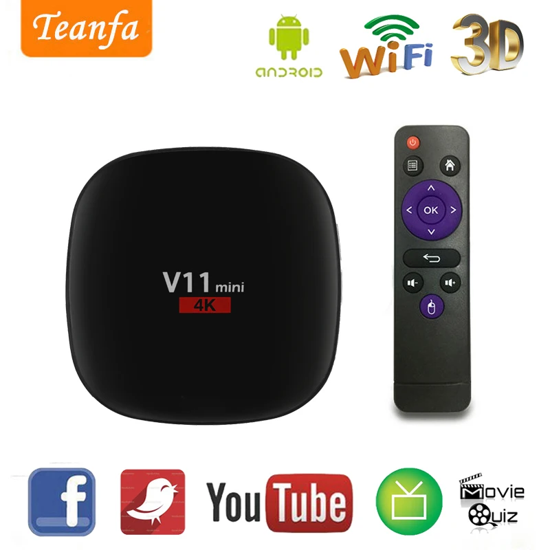 Smart Android tv box RK3229 четырехъядерный 1G/8G 4 K 60fps медиаплеер 2 4G/5G WiFi LAN телеприставка kd ip Box