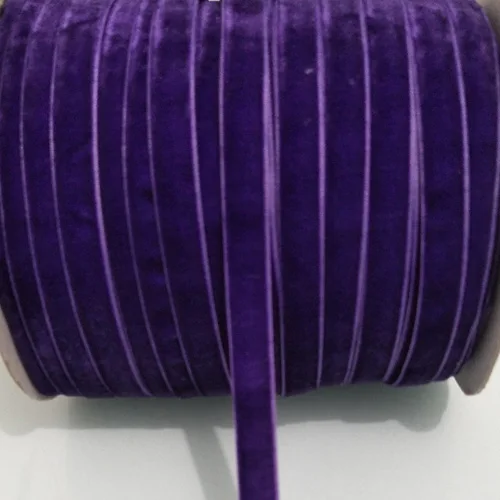 Dark Purple 5 ярдов(4,5 метров) 6 мм 9 мм 12 мм 15 мм 19 мм 25 мм 38 мм бархатная лента для повязки на голову с зажимами для украшения банта Выберите цвета - Цвет: Dark Purple
