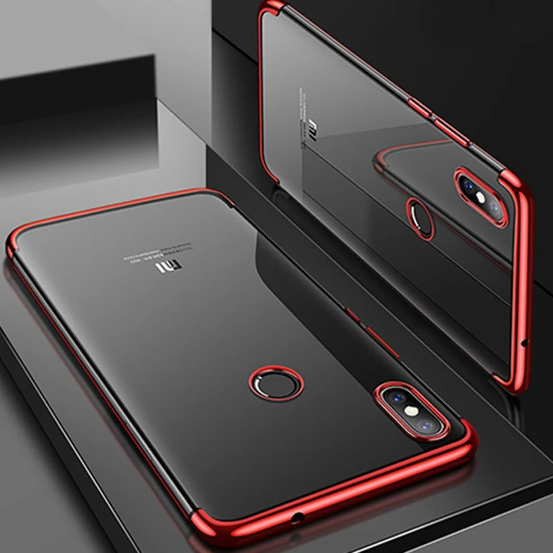 Soft Clear Plating Case for Redmi K20 7A 7 Note Mi 9 SE 9T Pro Thicken TPU Silicone Crystal Transparent Cover |