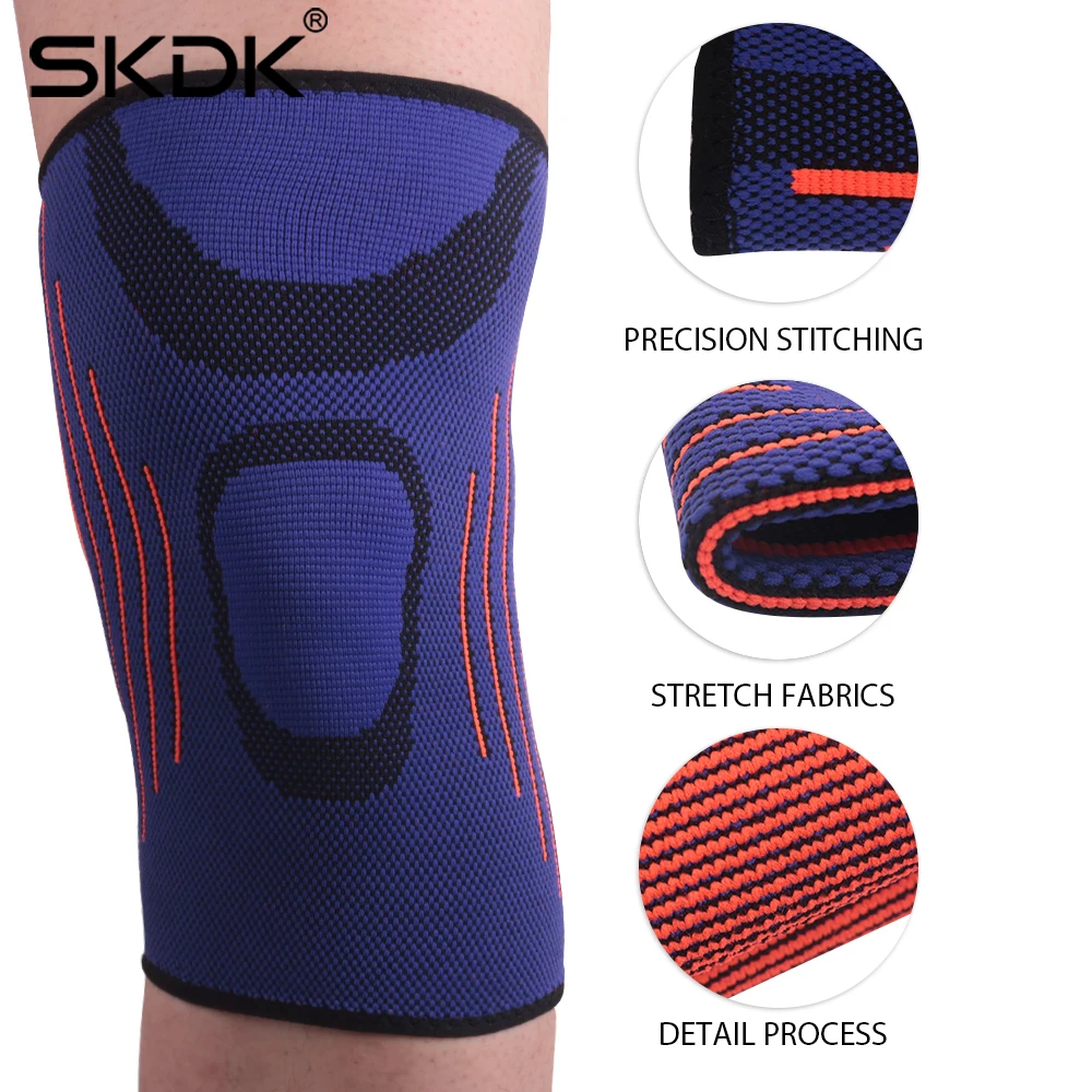 SKDK нейлоновый компрессионный наколенник для фитнеса, поддержка для бега, велоспорта, баскетбола, спорта, суставов, облегчение боли, наколенник