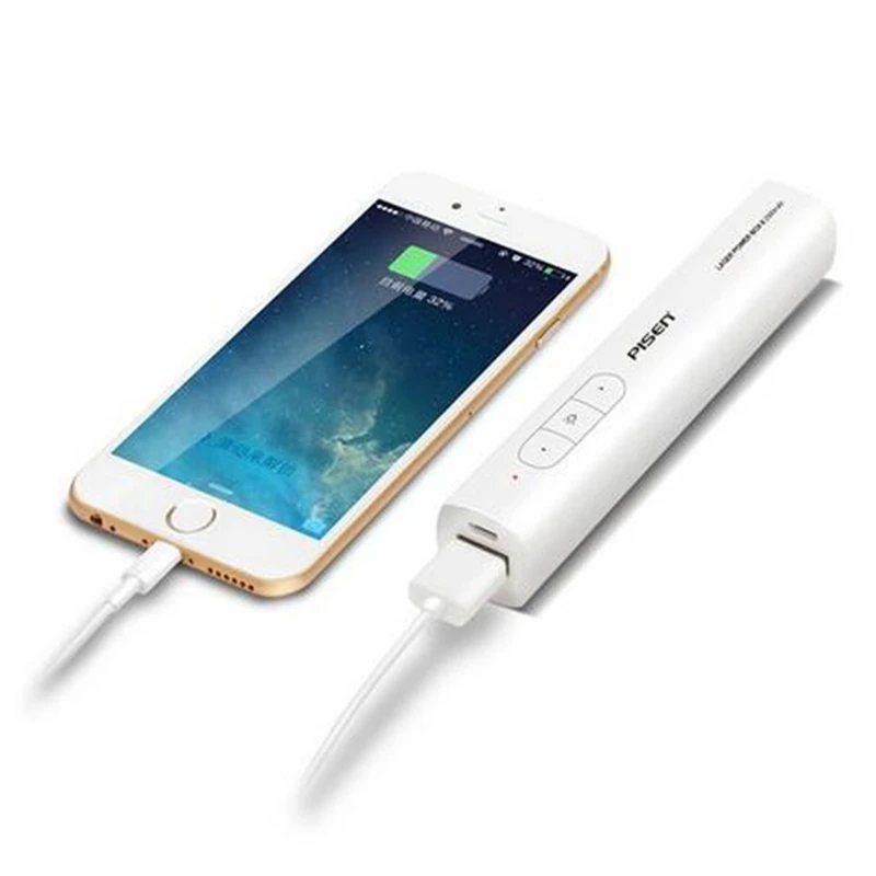 PISEN Марка 2500 мАч Power Bank 2.4 ГГц Беспроводная Лазерная Ручка С Пульт Дистанционного