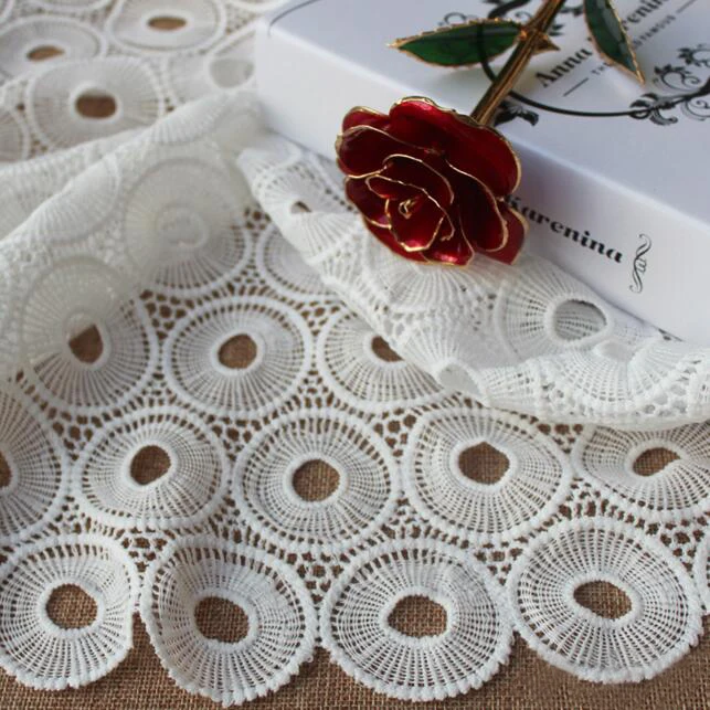 2Yards White African Lace Fabrics Guipure Fabric 2018 High Quality Nigerian Cord For Wedding Dresses | Дом и сад