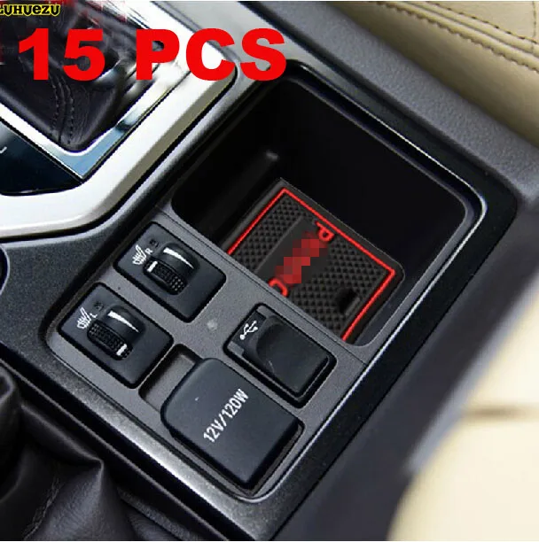 Luhuezu 15 шт Non Slip Интерьер стиль Салонные подложки чашки коврик для Toyota Land Cruiser Prado FJ