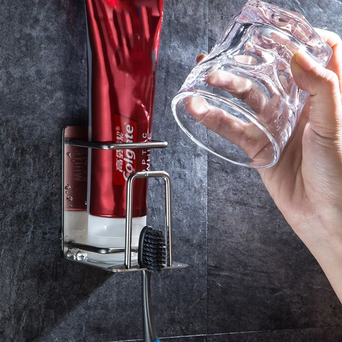 Инновационный премиум держатель для зубных щеток из нержавеющей стали настенный