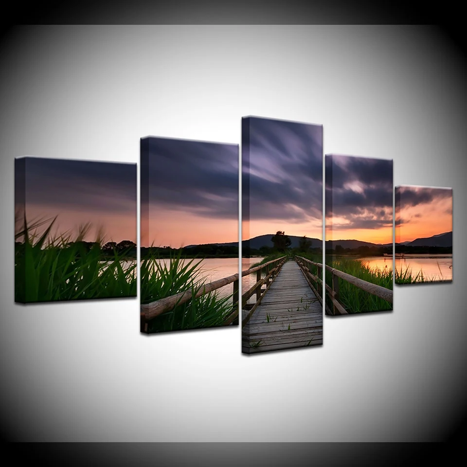 

5 Panel/piece HD Print Nature Collection Tagged modern wall posters Canvas Art Painting For home living room decoration