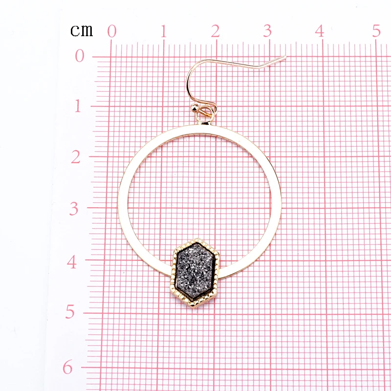 Женские Висячие серьги с шестигранной подвеской dayooff Boho геометрические подвески