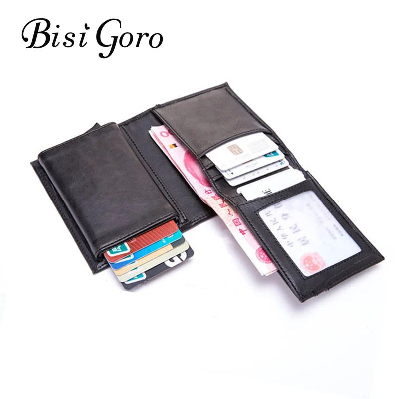 BISI GORO/2021 визитная Карточка RFID держатель Блокировка Кошелек алюминиевая коробка