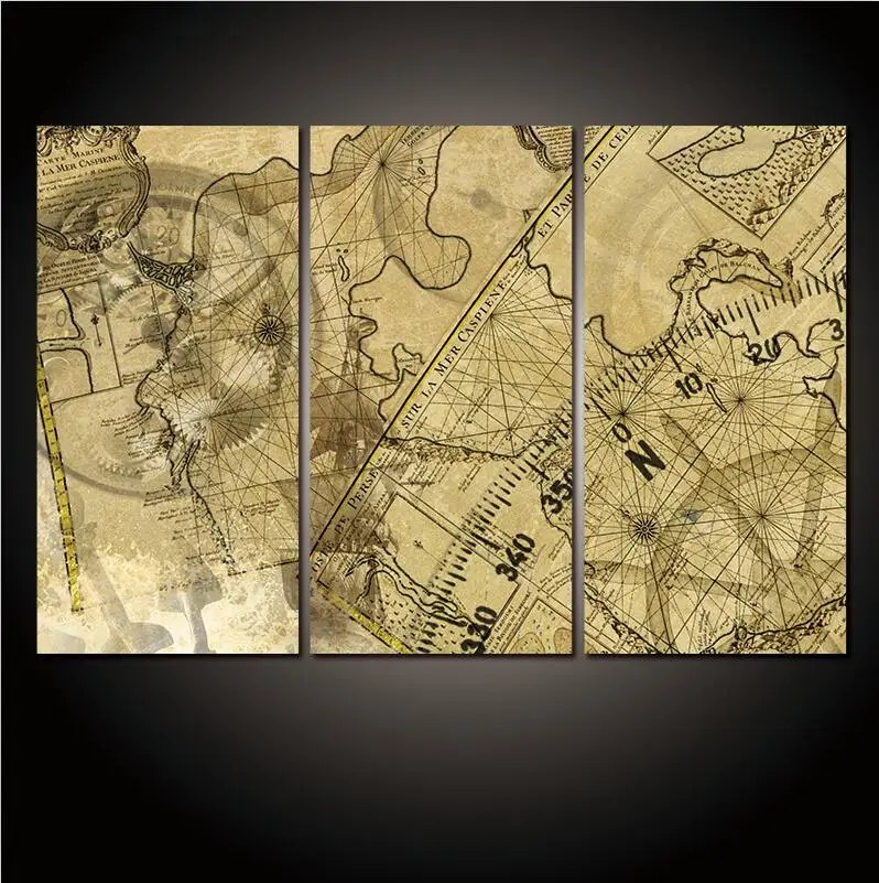 Модульная картина для домашнего декора 3 шт. Настенная дома абстрактная