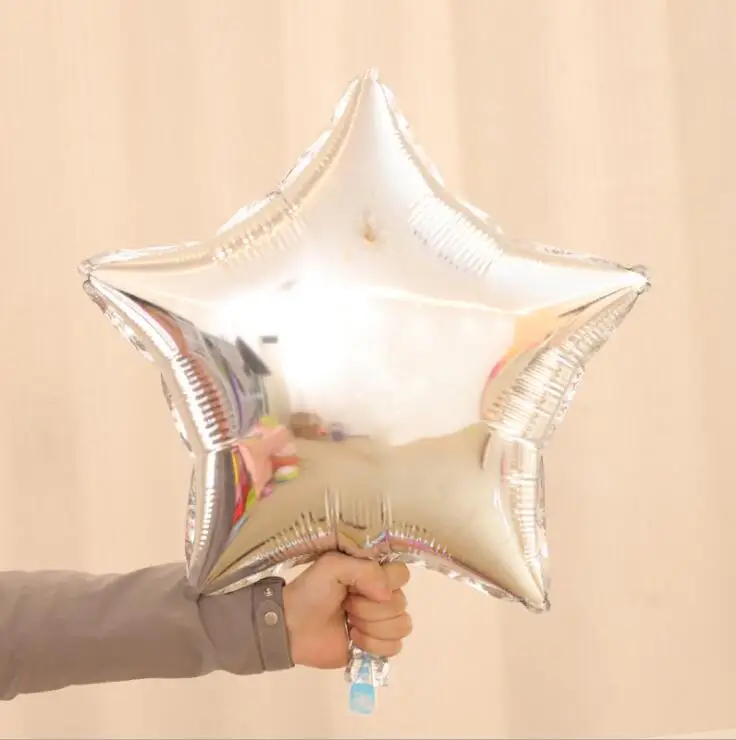 6 шт. розовый серебряный форма лунной звезды из алюминиевой фольги Надувное