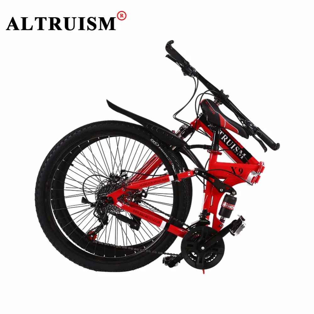 Altruim X9 Горный Велосипед Floding Велосипедов Стали 24 Скорость 26 дюймовый Bicicleta Bisiklet Bmx